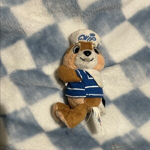 Chip Plush Toy with Blue Outfit